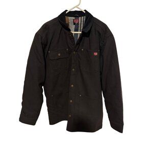 Wrangler Workwear Black Denim Blanket Lined Chore Jacket Barn Coat Size XL NWOT